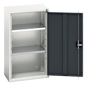 verso wall cupboard with 2 shelves. WxDxH: 525x350x900mm. RAL 7035/5010 or selected Verso Wall Mounted Cupboards with shelves